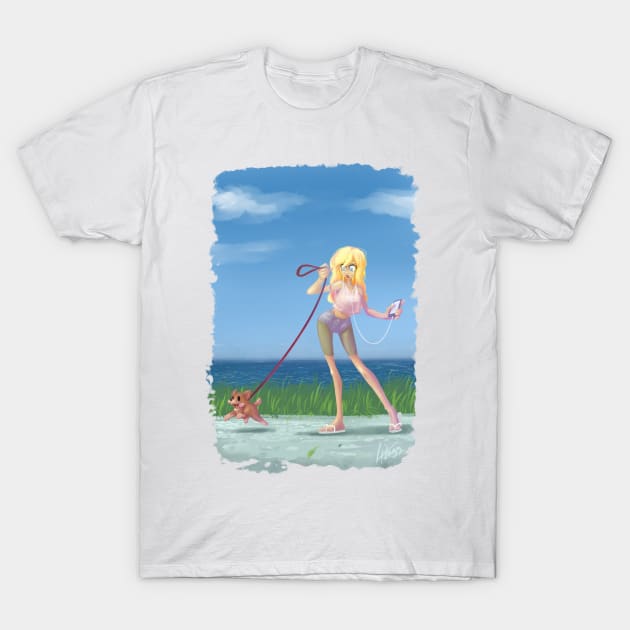 Summer Walk T-Shirt by inkBot